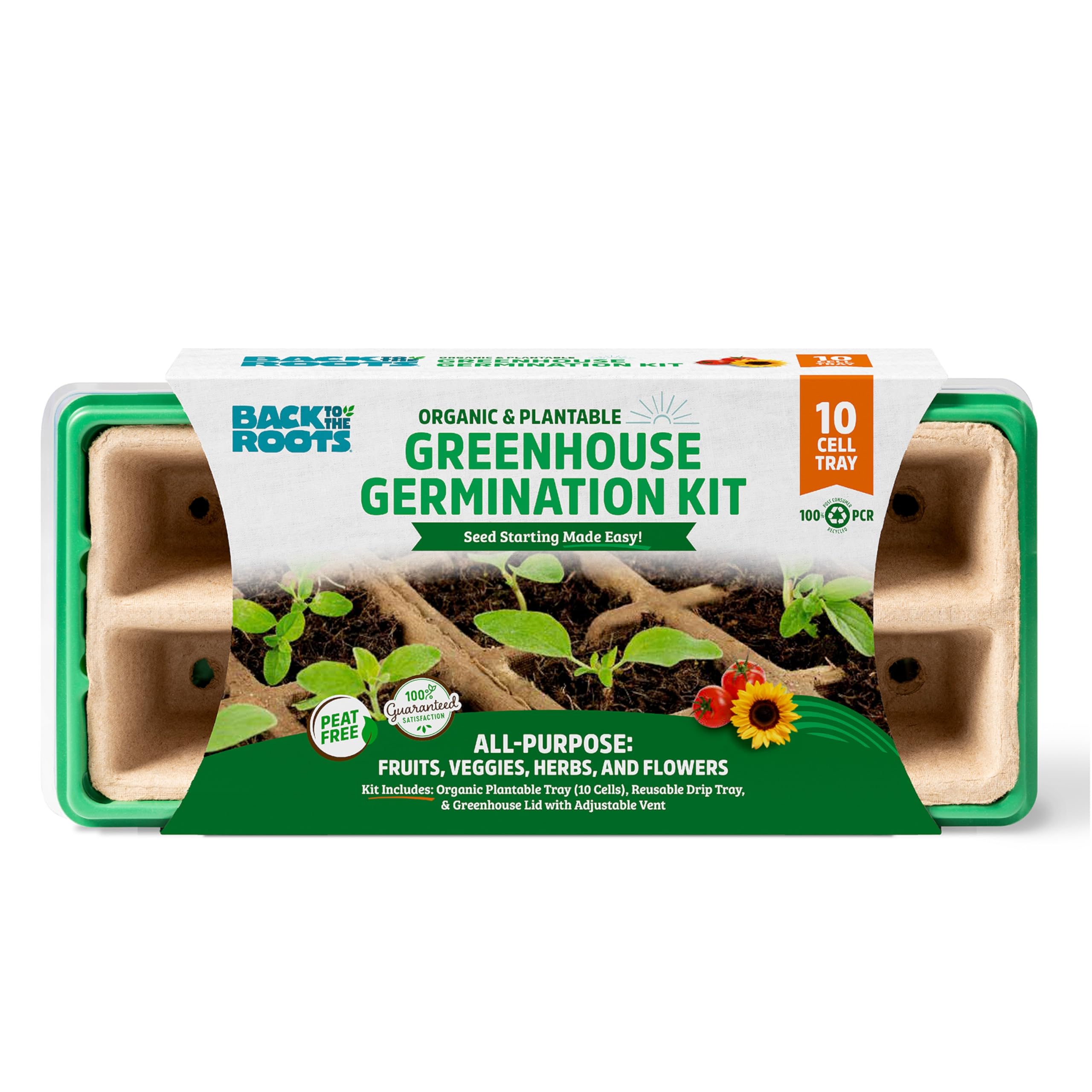 Amazon.com: Back to The Roots 10-Cell Greenhouse Germination Kit
